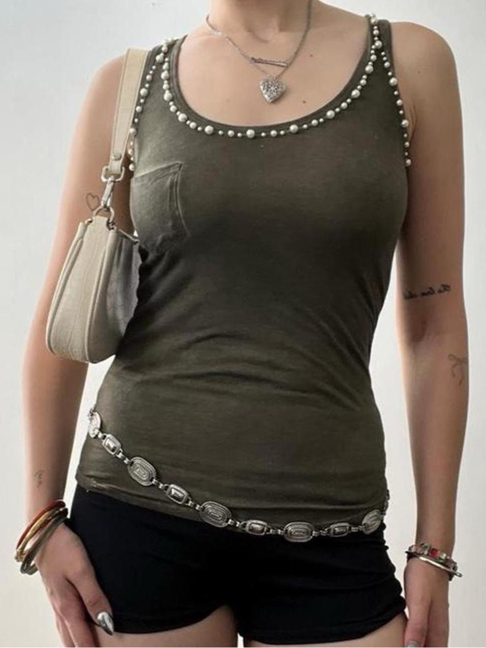 Size XS Khaki Tank Top